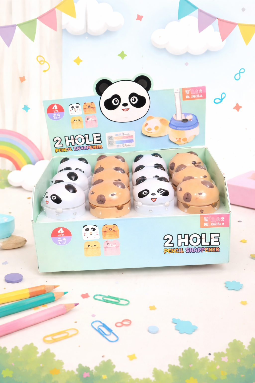 Metal Panda 2-Hole Sharpener