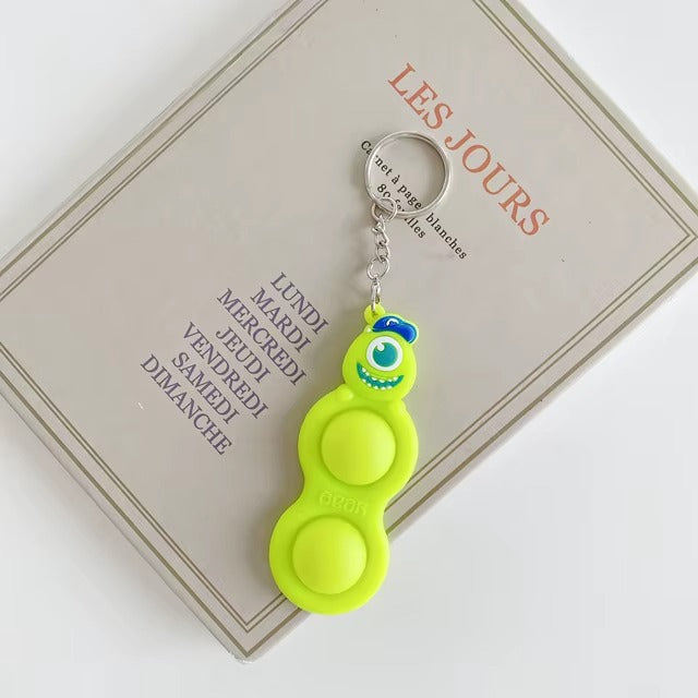Silicone Pop it Keychain ( Pack of 4 )