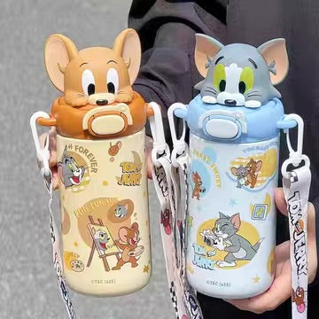 Tom & Jerry Jerry Lid Kids Straw Water Bottle ā 480ml