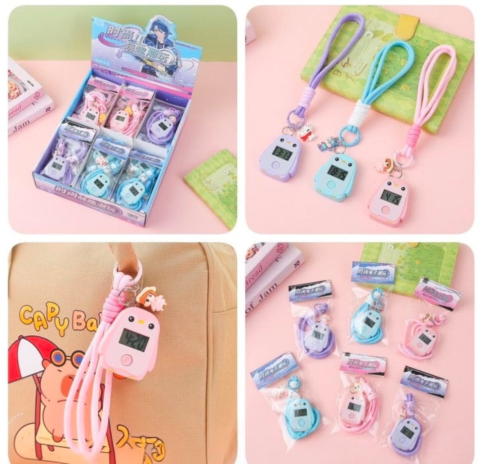 Mini Digital Clock Keychain