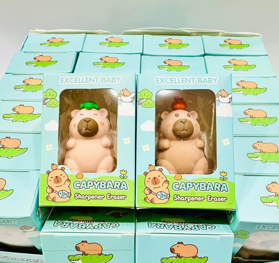 Capybara Eraser + Sharpener