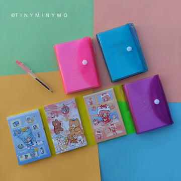 3 Fold Button Pocket Diary with Pen