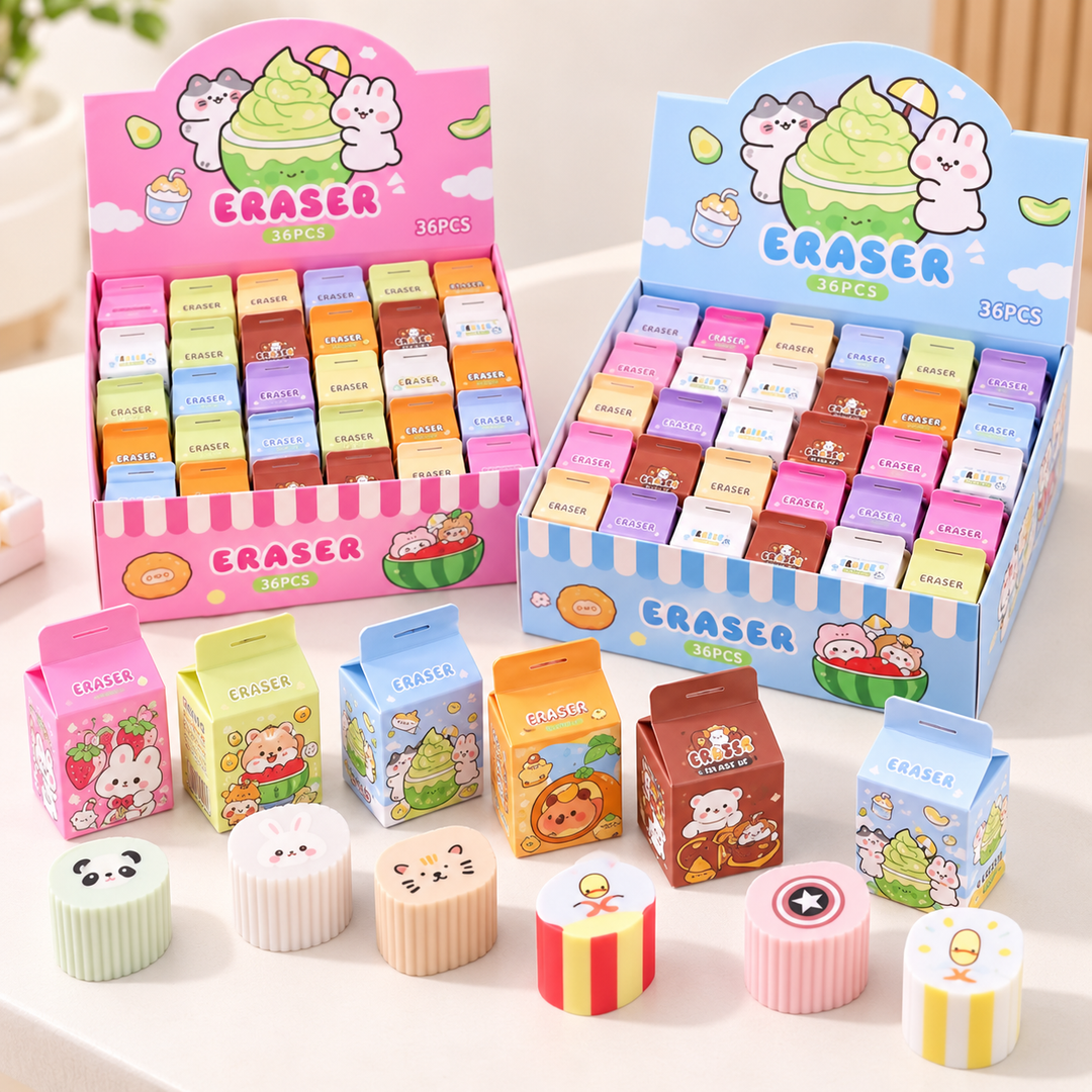 Mini Tetra Pack Erasers