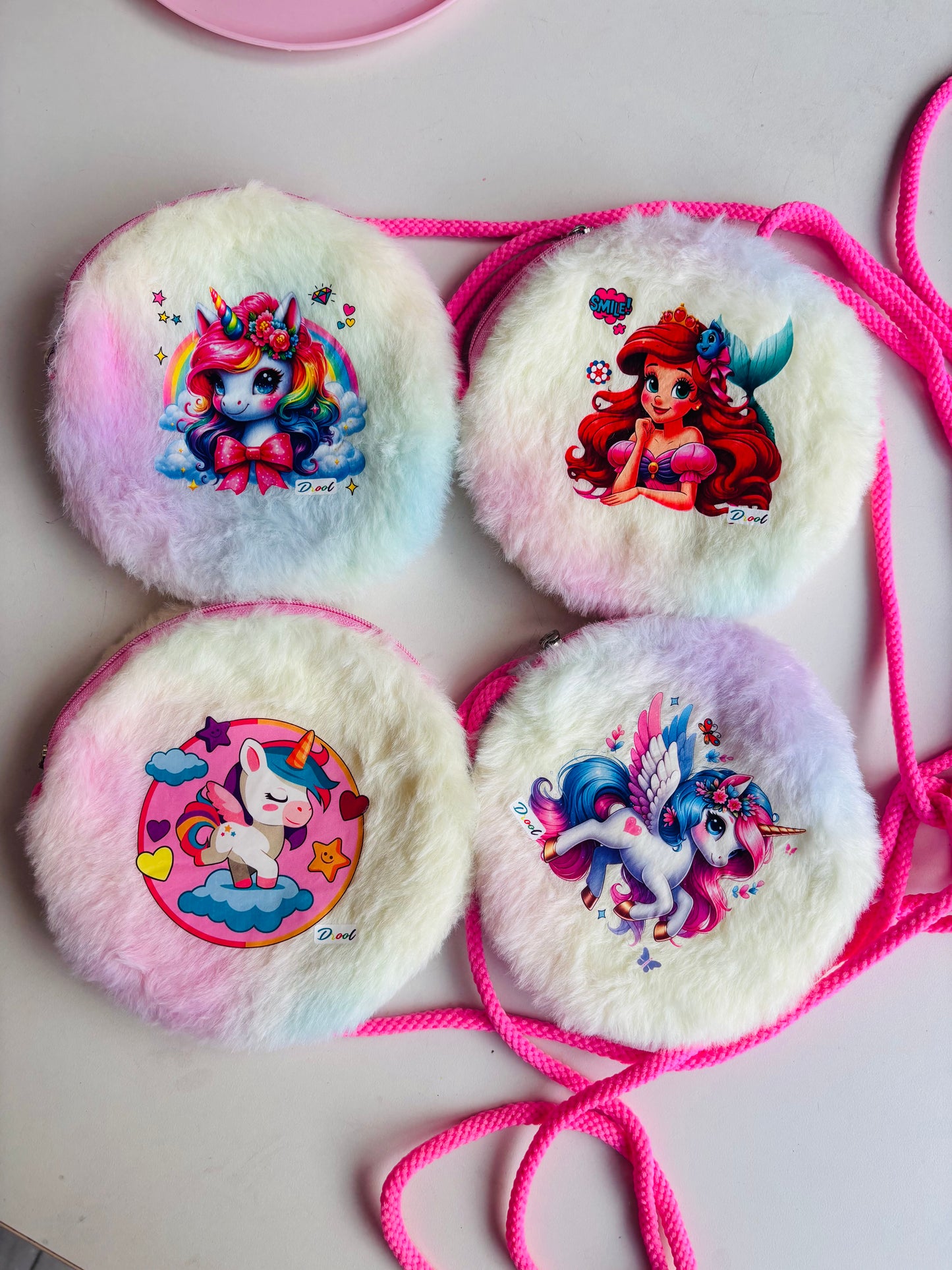 Fur Rainbow Sling Bag