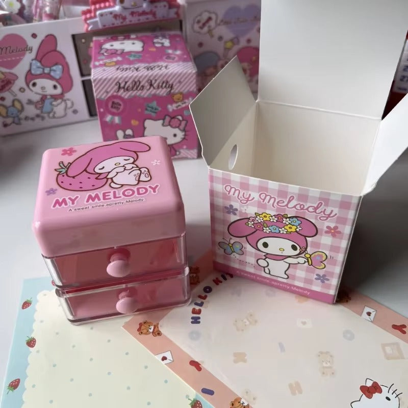 Hello Kitty Desktop Drawer Storage Box