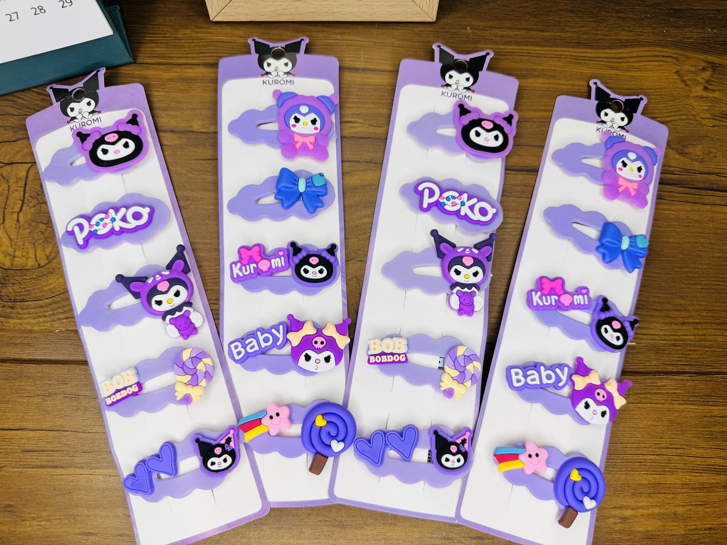 Kuromi Hair Clips (Each Card)