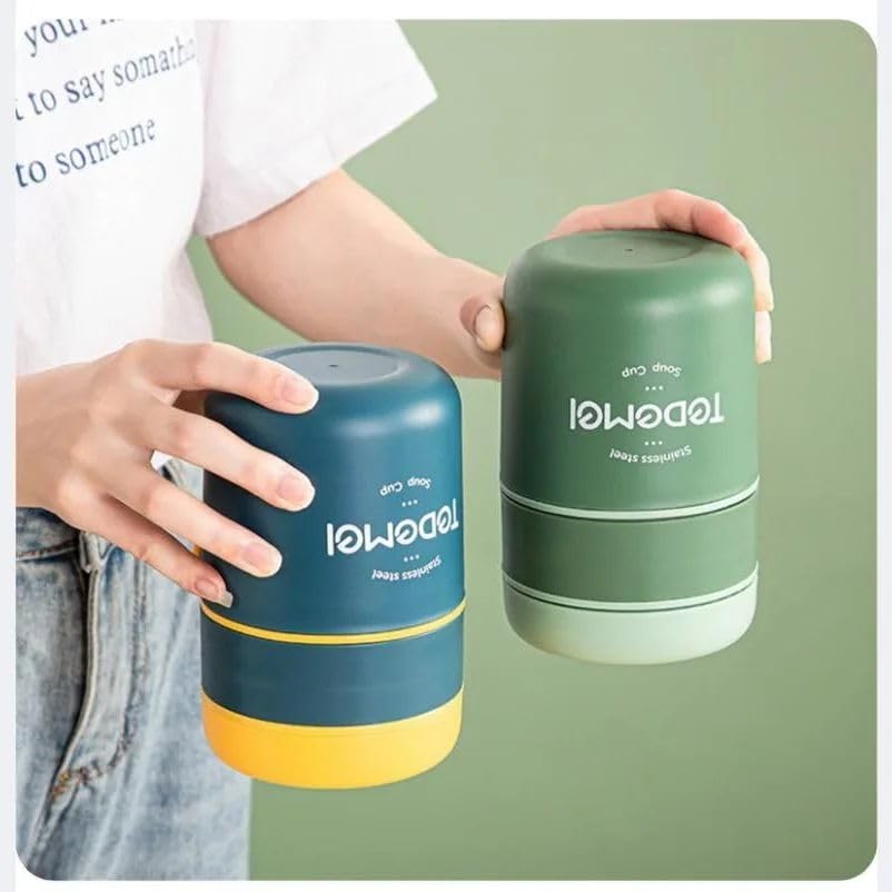 Two Containers Portable Thermal Lunch Box