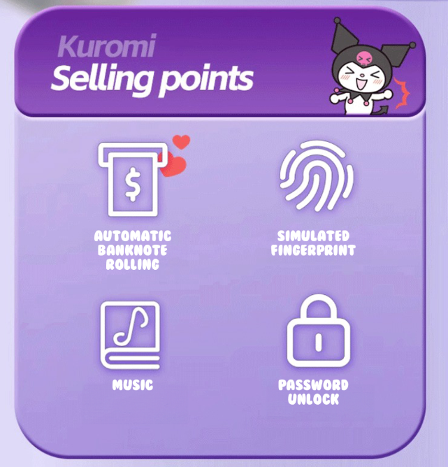 Kuromi Theme Saving ATM Piggy Bank