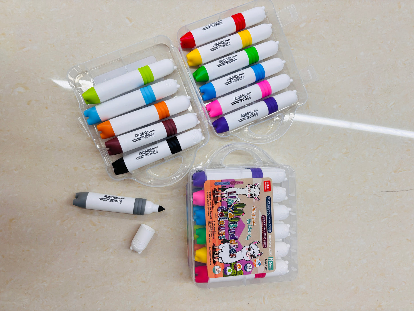 Llama Buddy 12 Colours Washable Markers