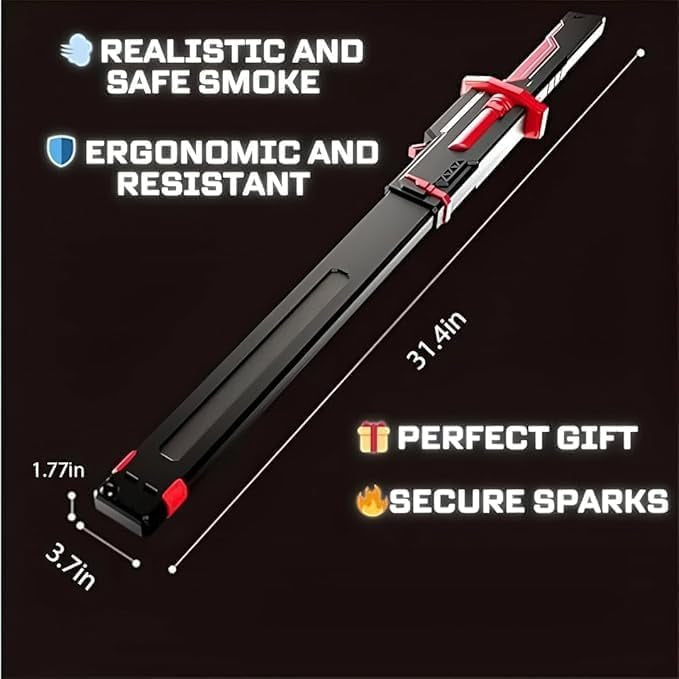 LED Sword with Smoke & Spark Effects ā 7-Color Light Katana with Sound FX