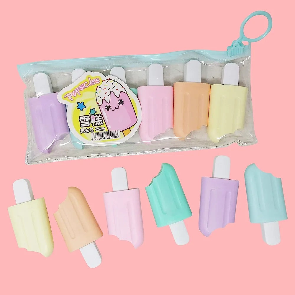Popsicle Highlighters ( Pack of 6 )