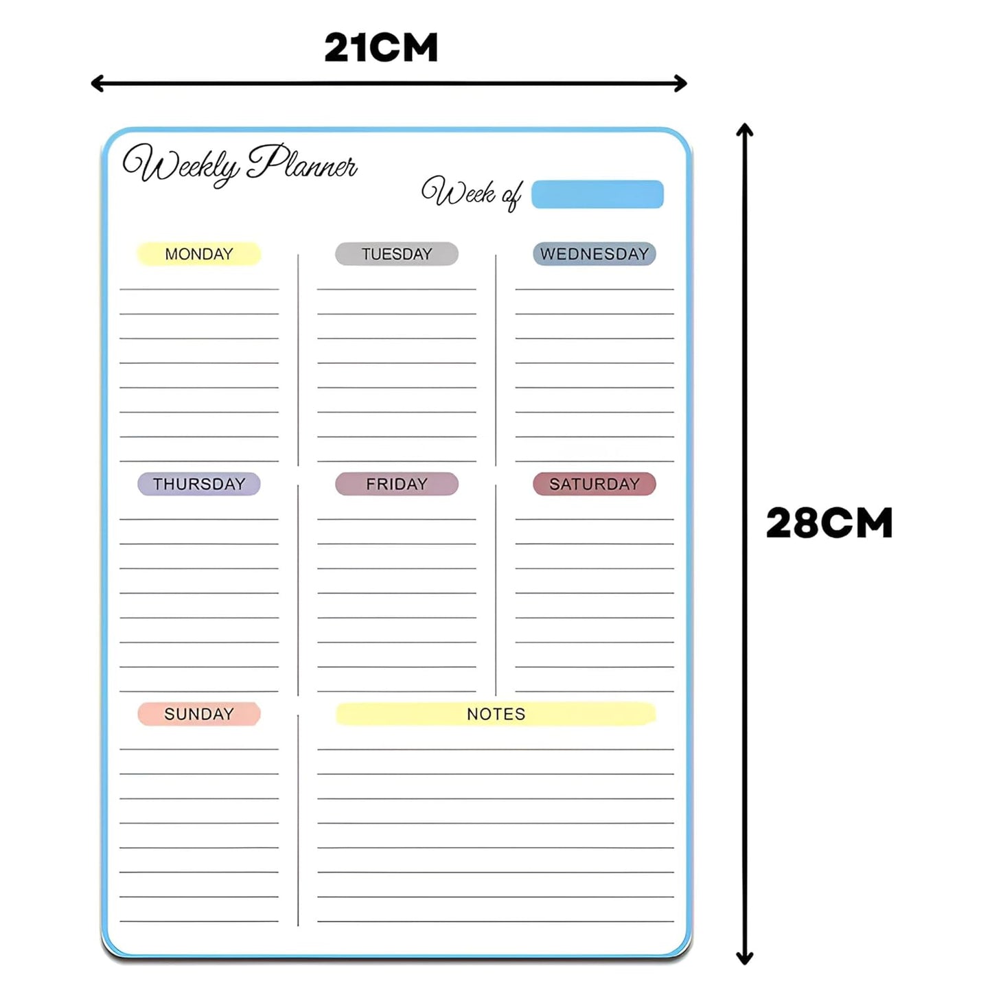 A4 Size Magnetic Weekly Planner