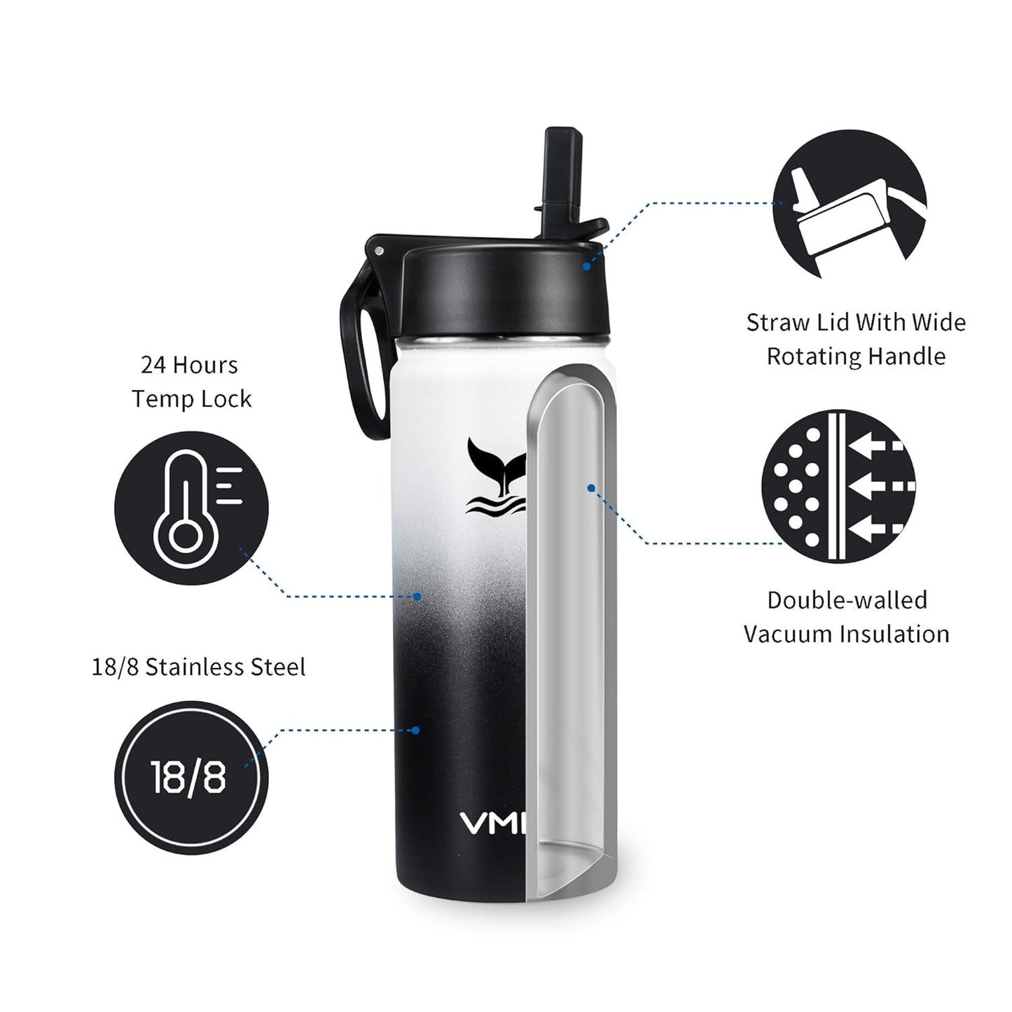Dual Insulated Stainless Steel Water Bottle 1200ML ( 382-3 )