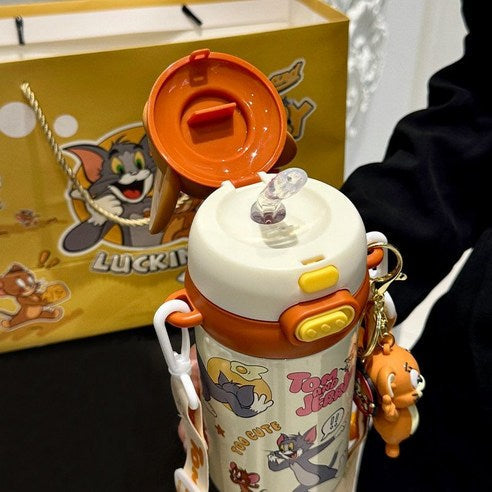 Tom & Jerry Dual Sipper Insulated Water Bottle 550ml