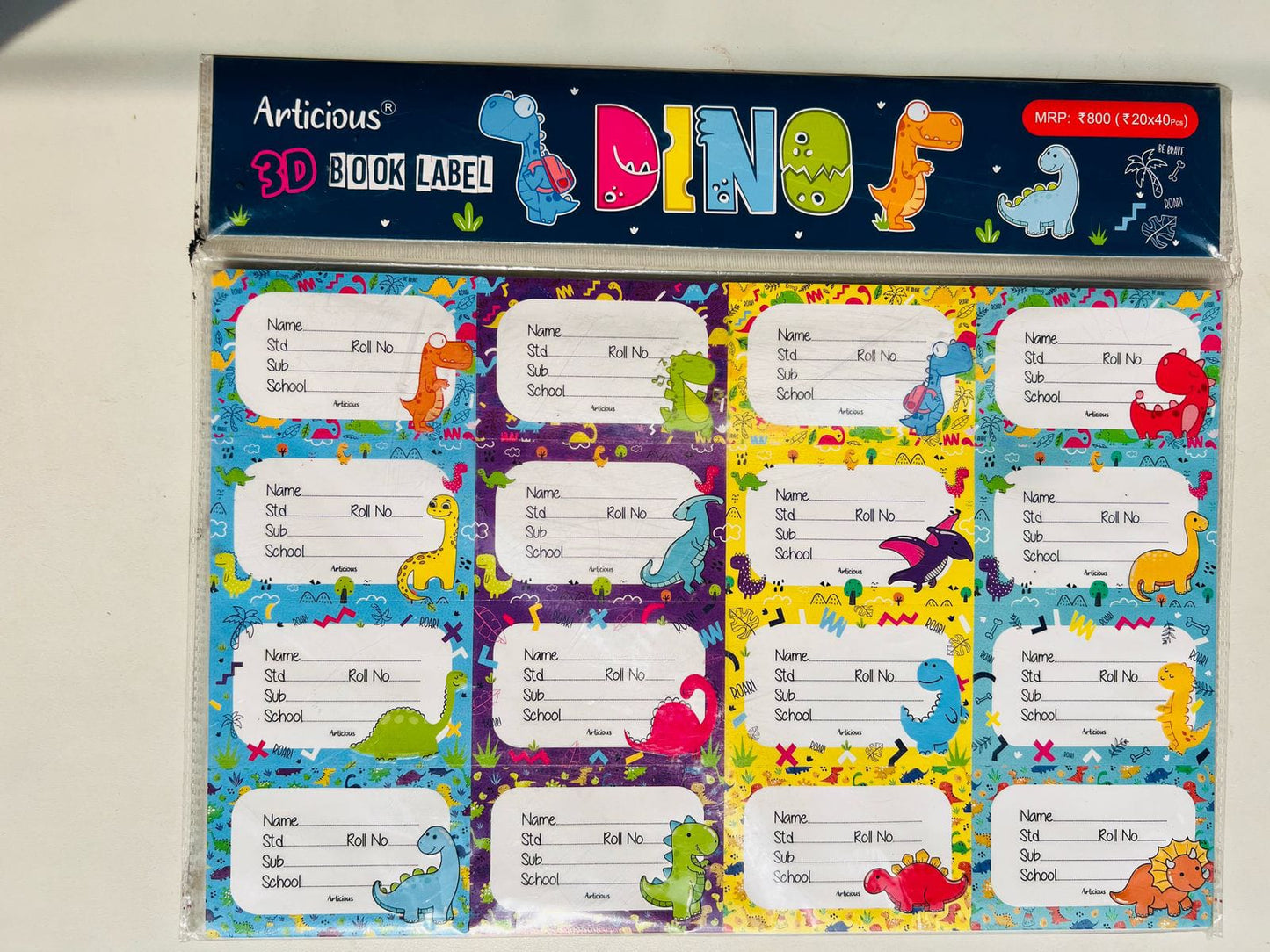 3D Articious Name Sticker ( Pack of 05 Sheet)