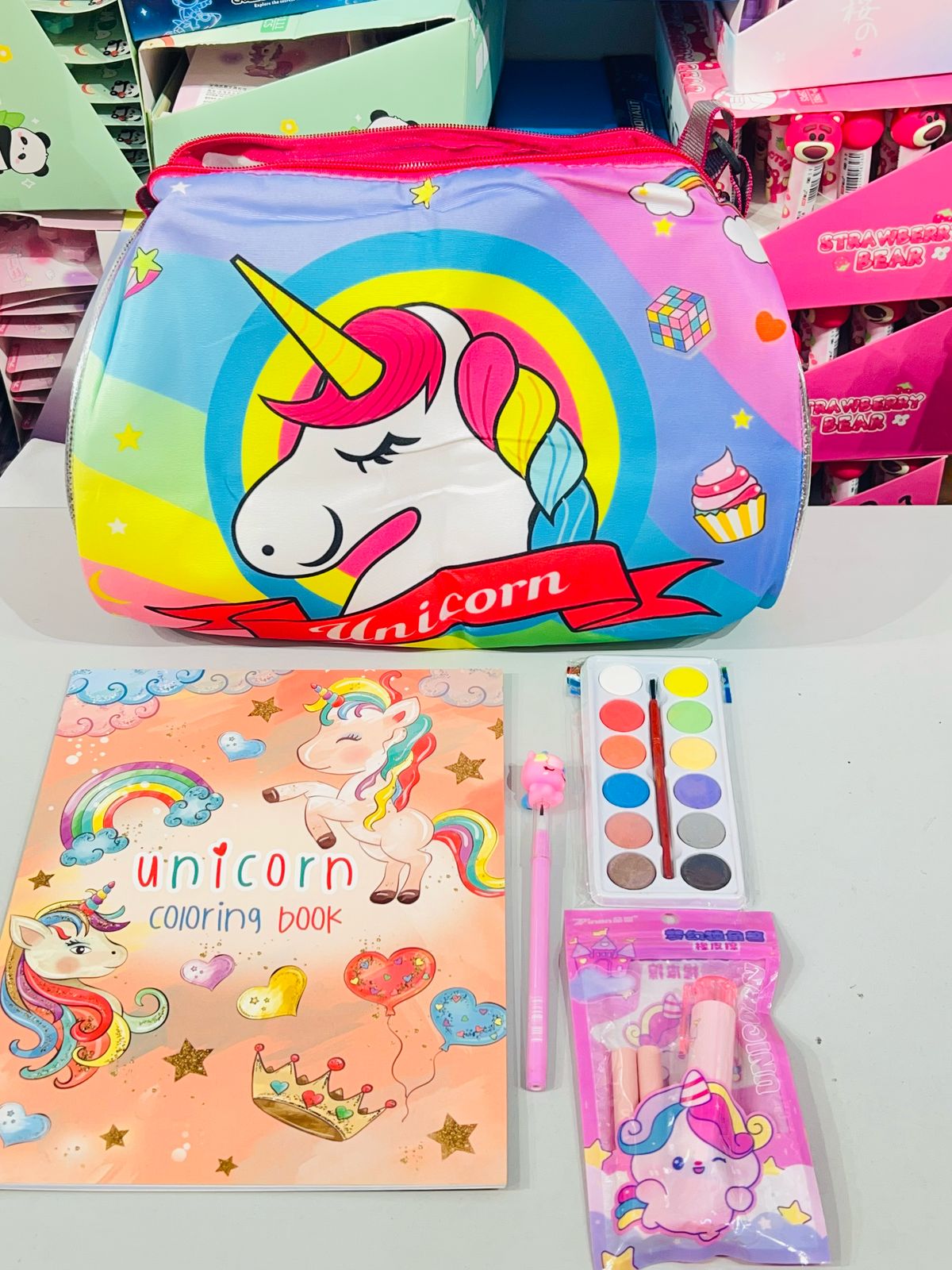 Unicorn Duffle Bag Creative Set