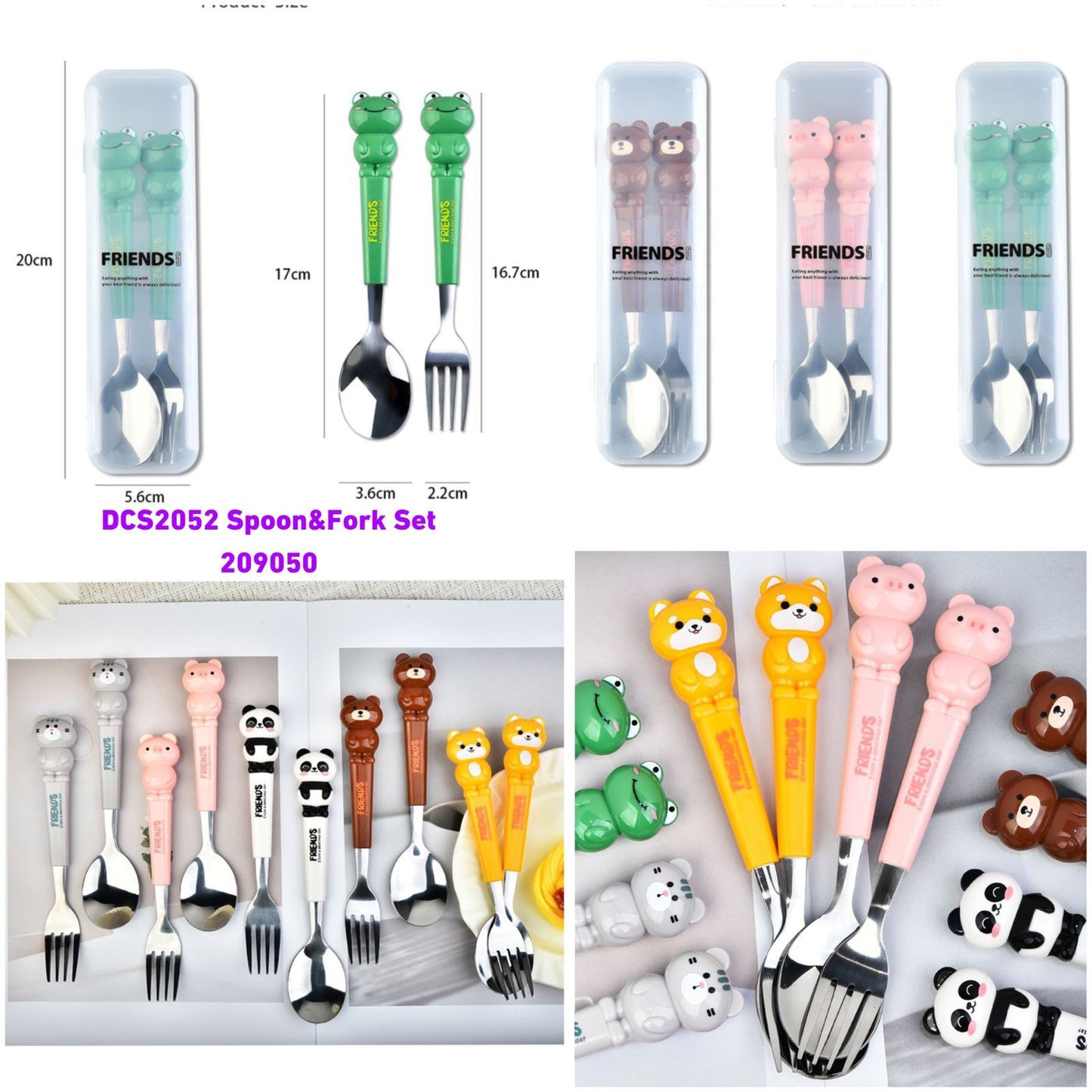 Cute Cartoon Spoon & Fork Kids - Tableware Set