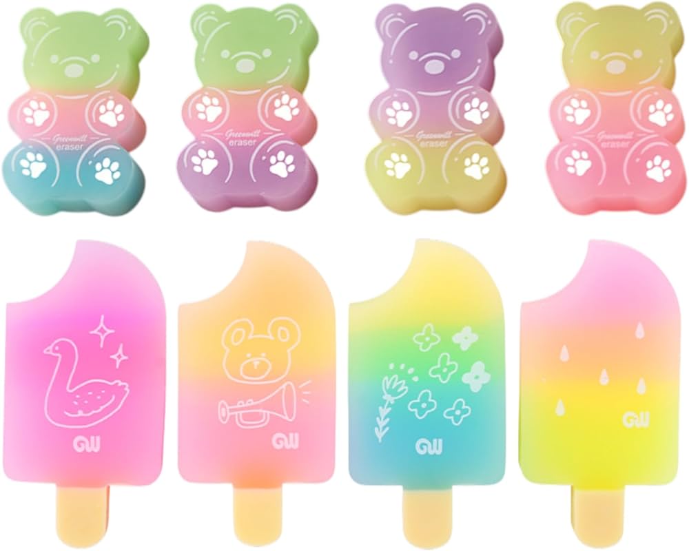Gradient Cute Eraser Set š»