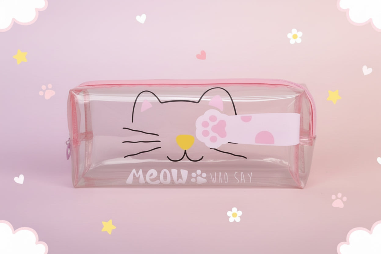Meow Kitty Transparent Pouch ( 526 )