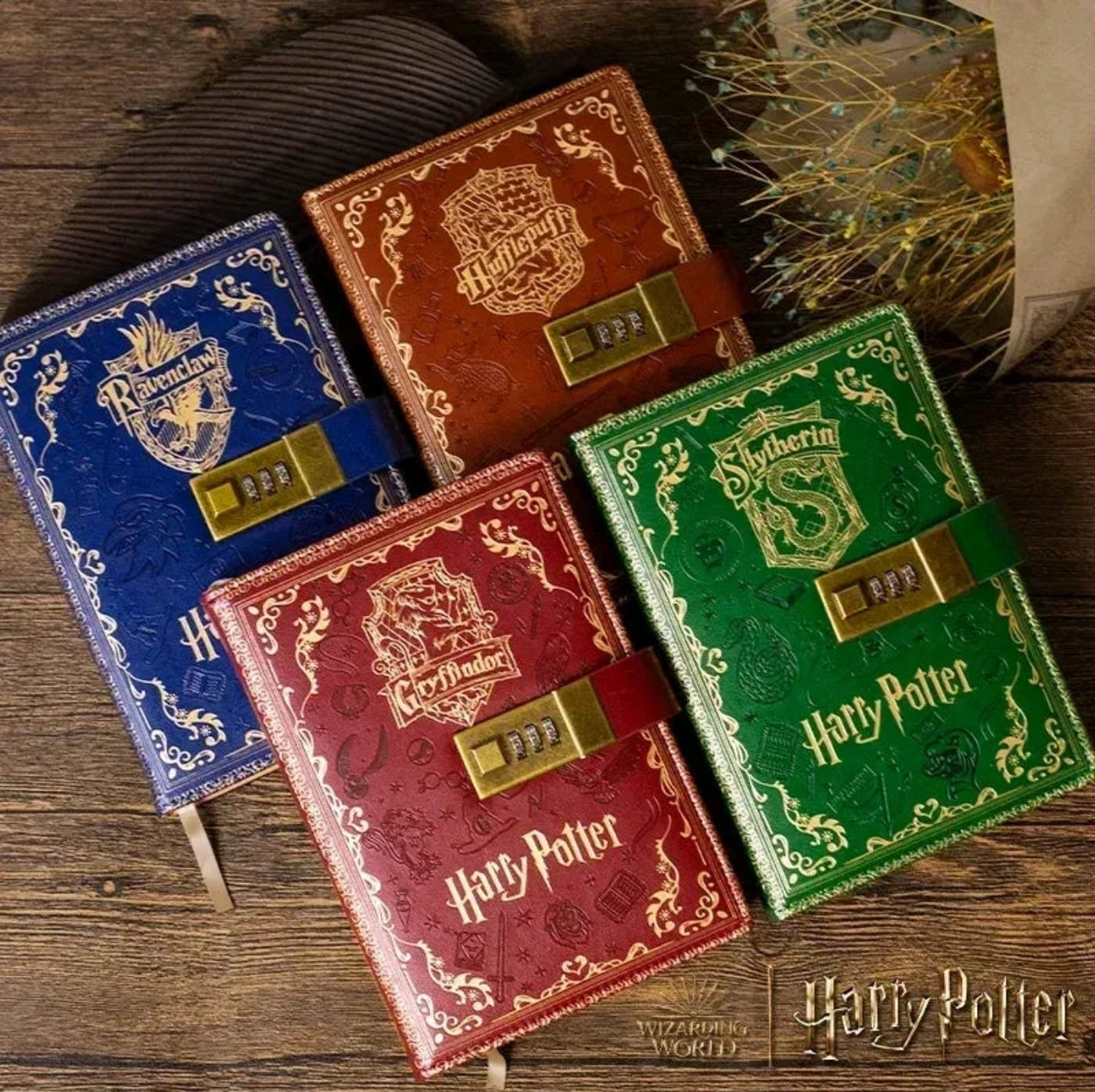 Harry Potter Hogwarts House Lock Diary