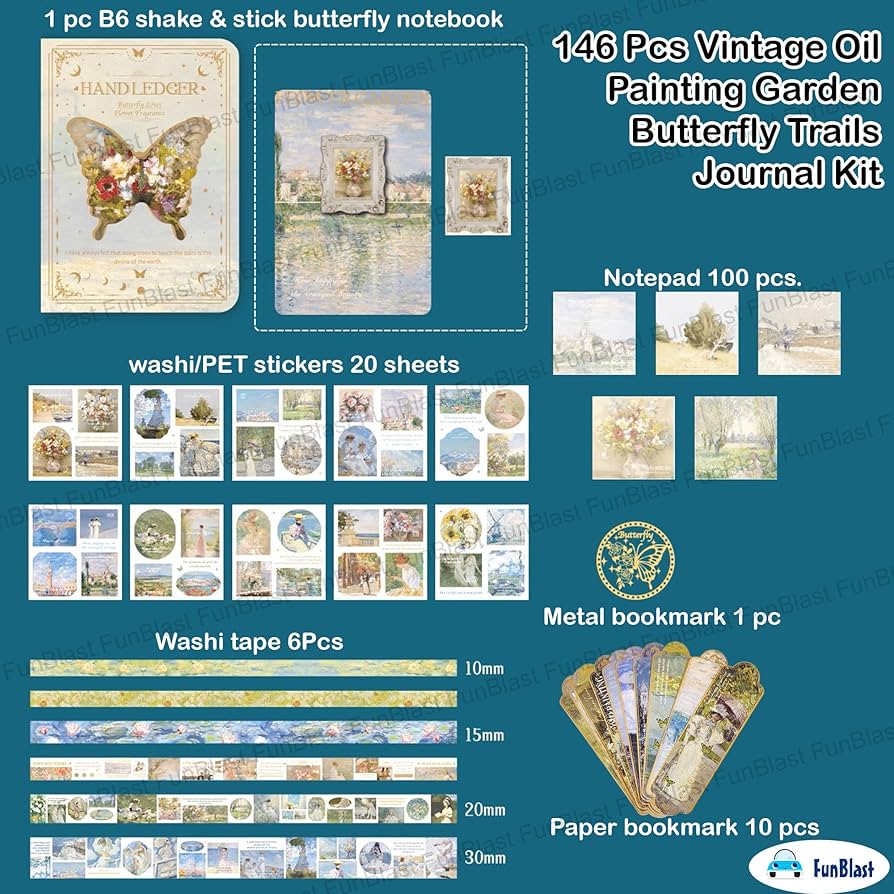 Butterfly Aesthetic Scrapbook Kit–146 Pcs