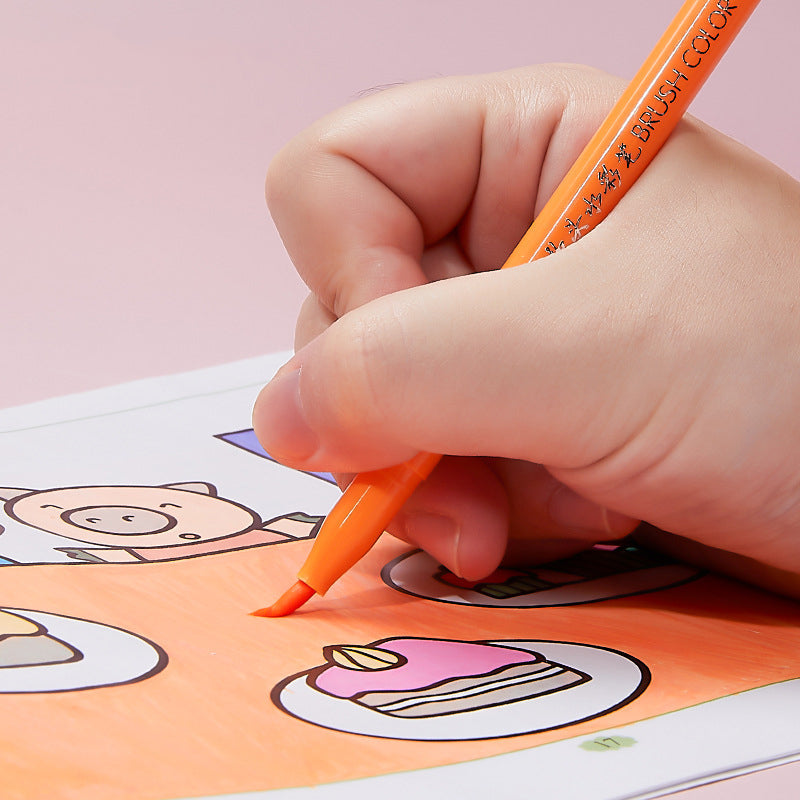 24-Color Brush Pen Sketch Markers - Perfect Artistic