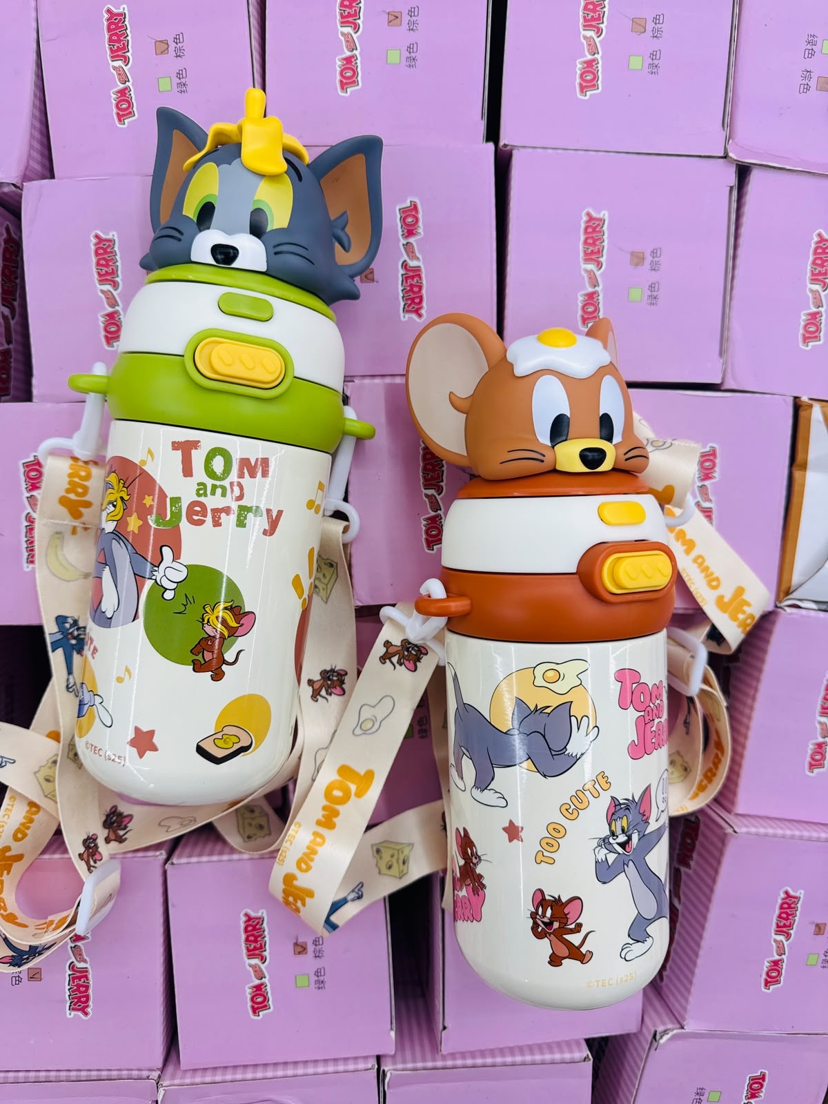 Tom & Jerry Dual Sipper Insulated Water Bottle 550ml