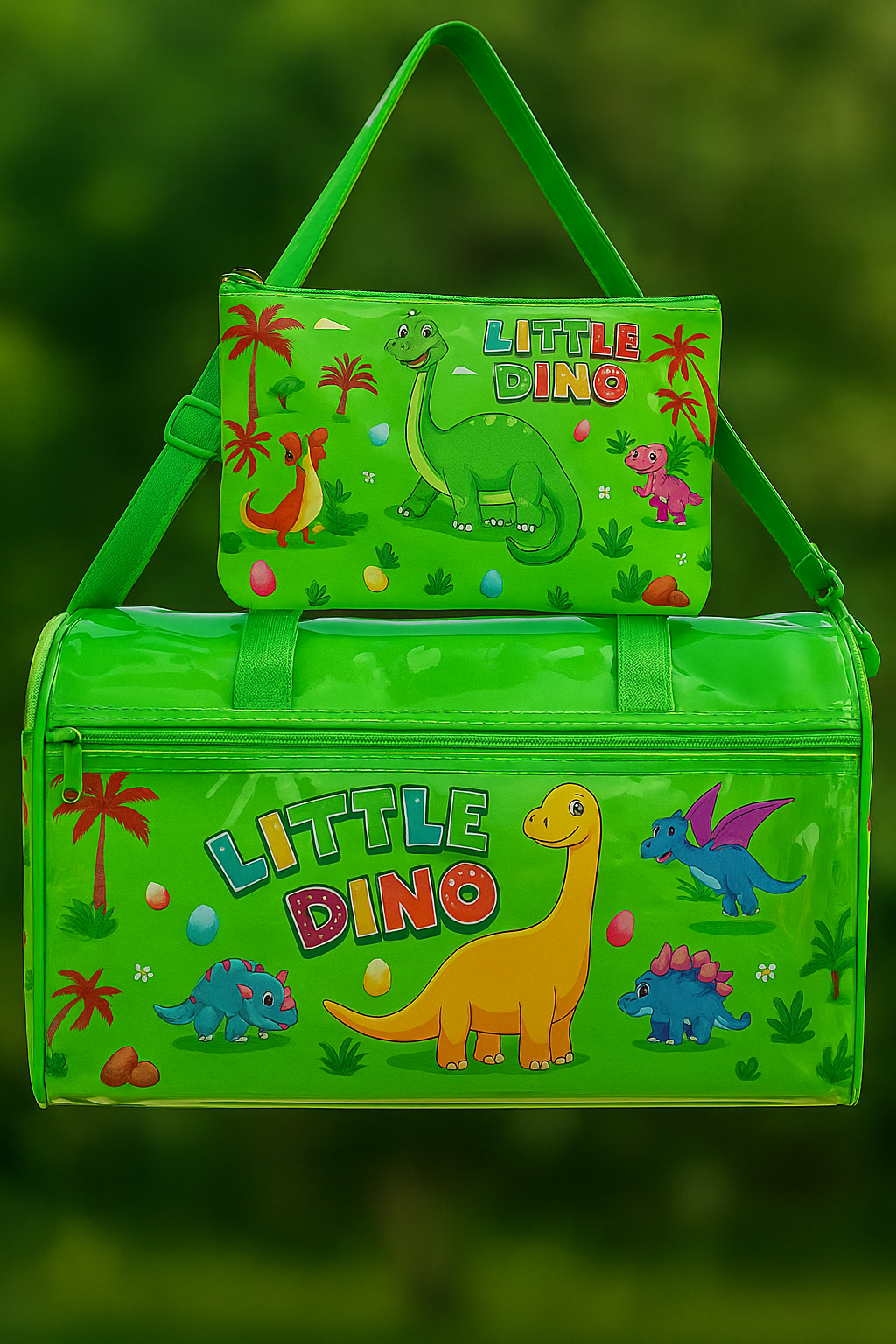Character Neon Jelly Duffle Bag with Pouch