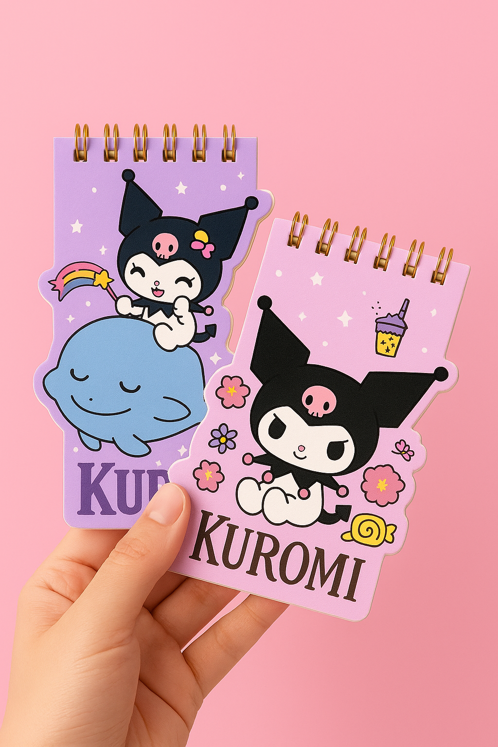 Kuromi-Themed Spiral Notepads