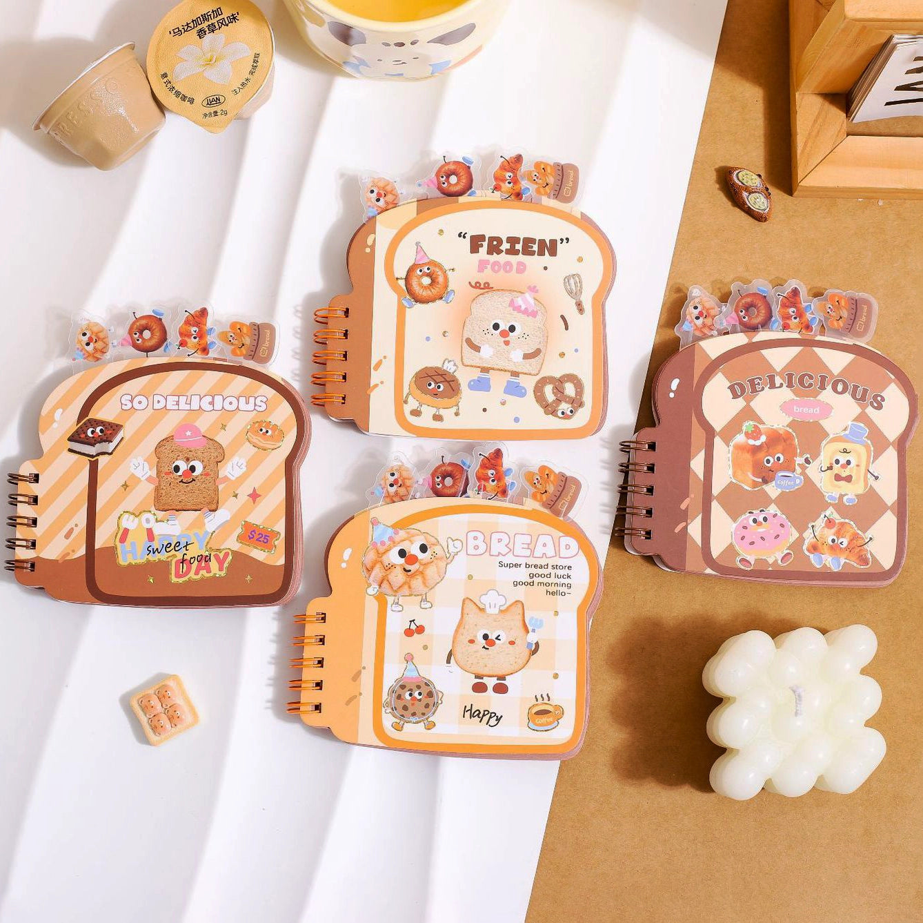 Cute Bakery-Themed Spiral Diary