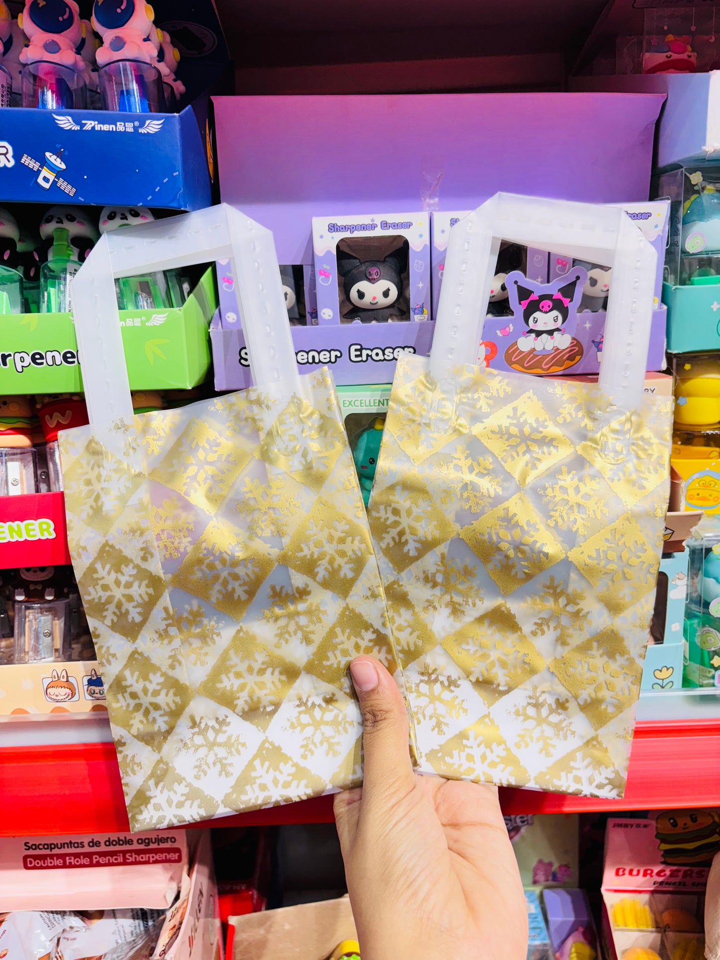 Pattern Handle Gift Bag ( Pack of 5 )