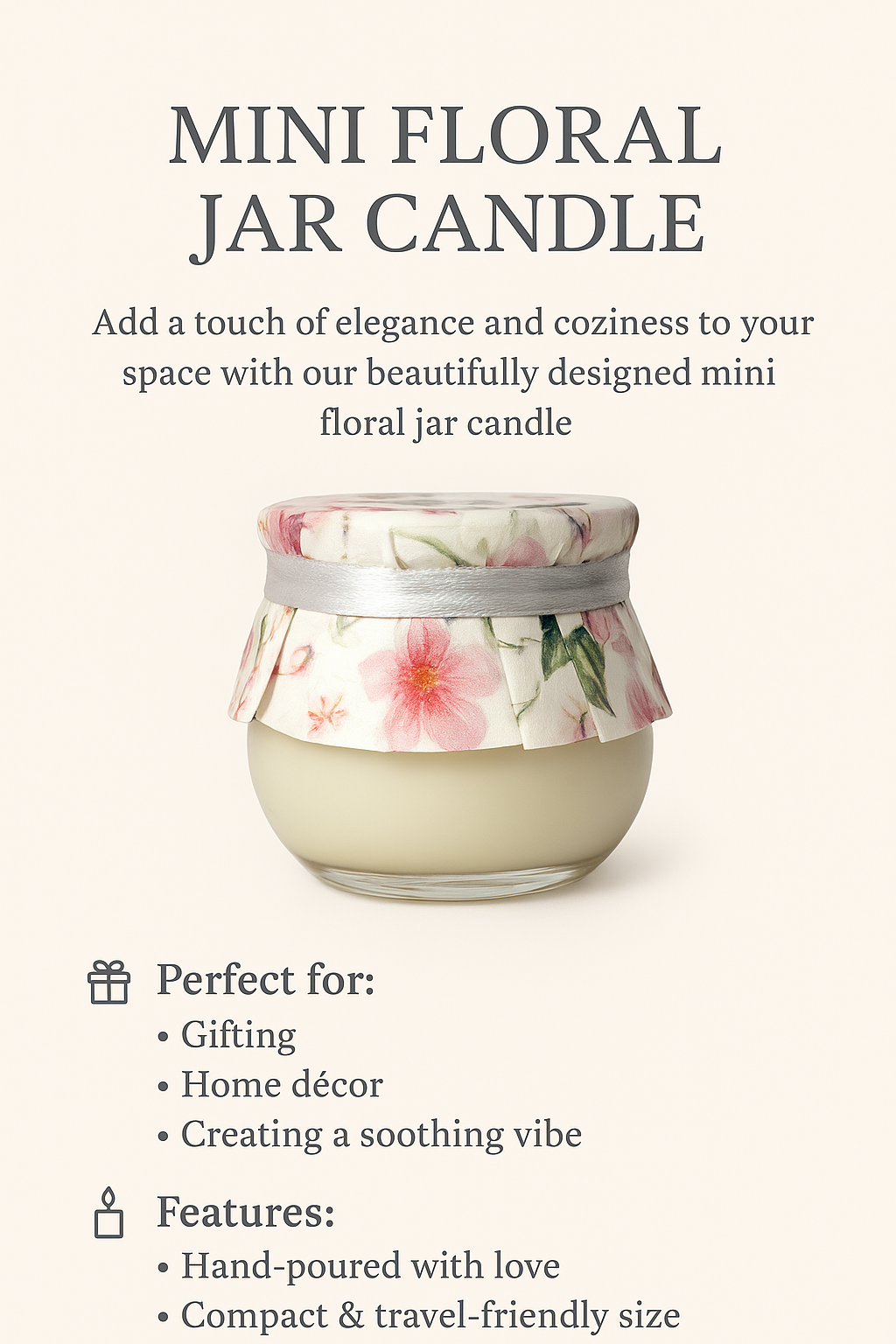 Mini Floral Jar Candle