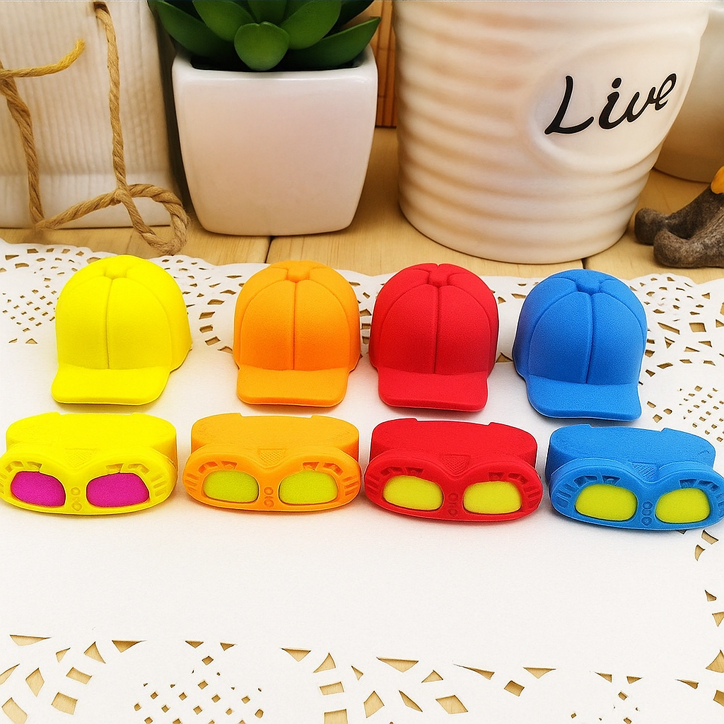 Cap & Goggles Eraser ( Pack of 10 )