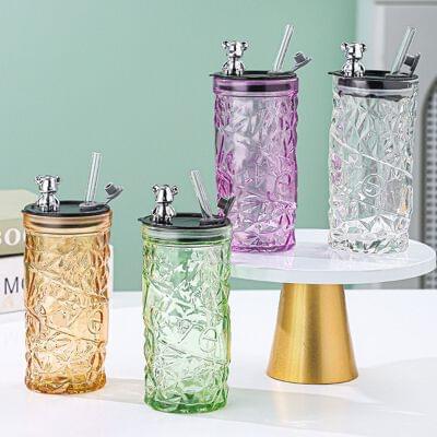 Glass teddy Sipper