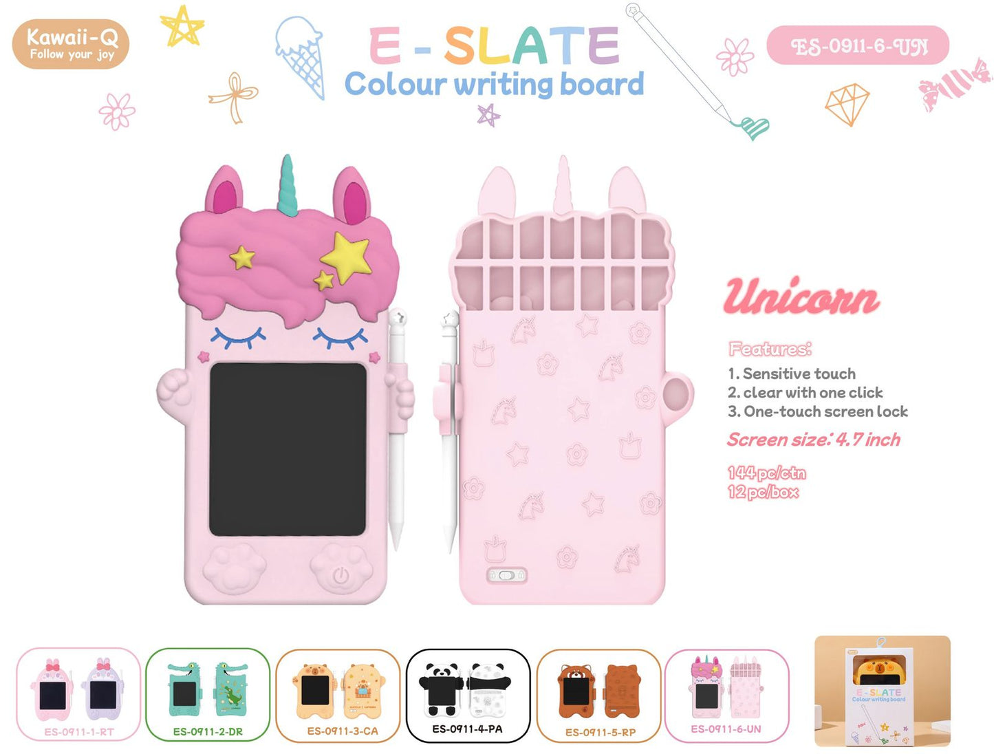 Unicorn E-Slate – Colour LCD Writing Board