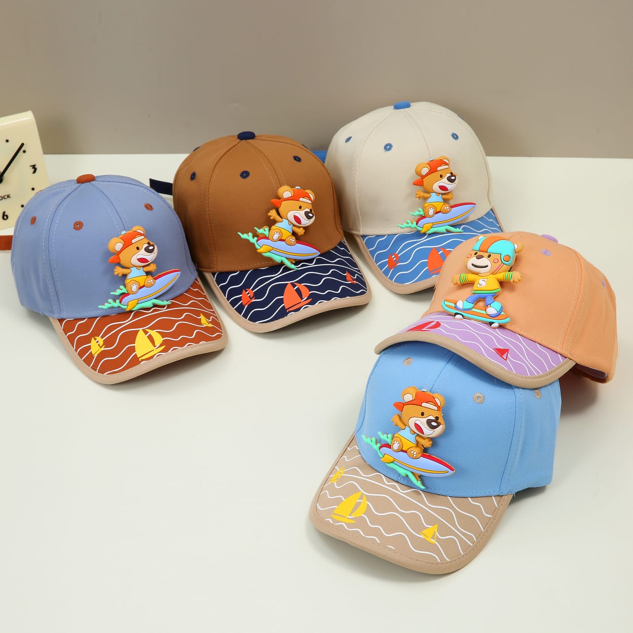 Cool Surf-Themed Caps for Kids