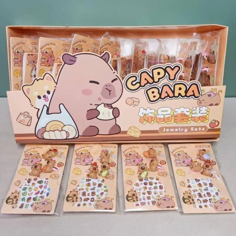 Capybara Kids Ring With Nail sticker