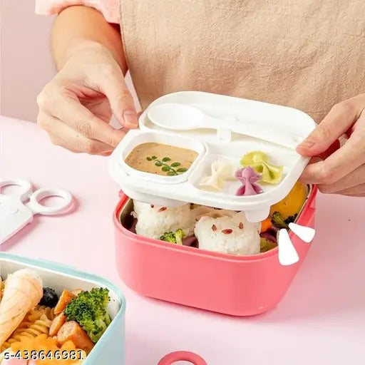 Cute Korean Style lunch Box With Snack Containers