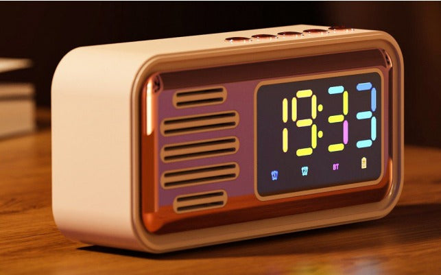 Retro Glow LED Clock Speaker ( S-22 )