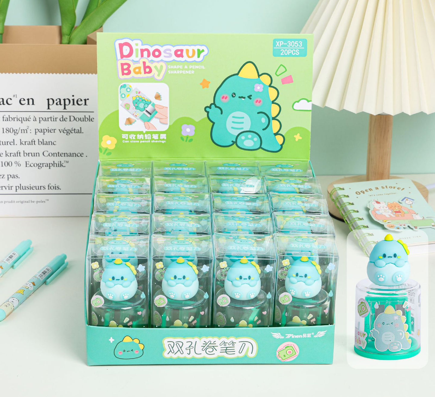 Dino 3d Dual Hole Pencil Sharpener