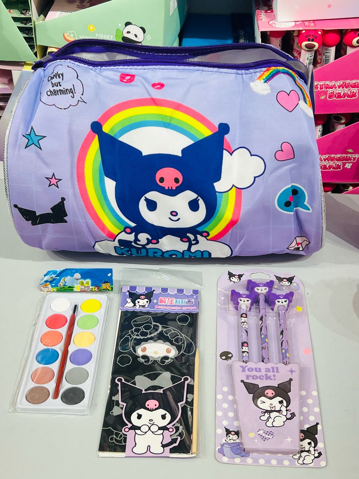 Kuromi Duffle Bag Creative Set