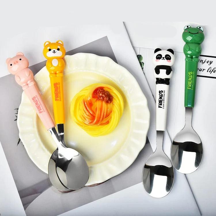 Cute Cartoon Spoon & Fork Kids - Tableware Set