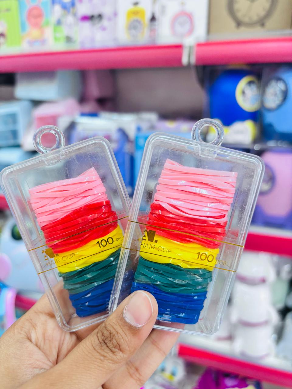 Multi-colored Hair ties ( Pack of 2 )