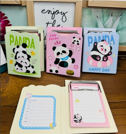 Panda Clipboard With Mini Memo Pad Diary