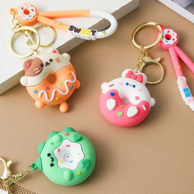 Cute Animal Donut Friend Keychain (Pack of 1)