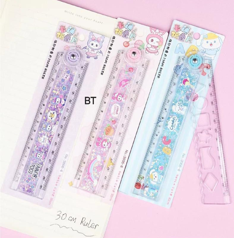 Water Glitter Folding Scale + Stencil