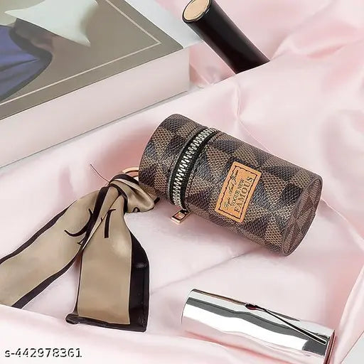 Mini Leather Coin Pouch Keychain