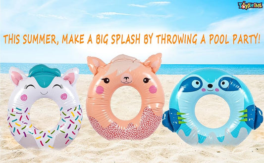 Cute Animal Swimming Ring Pool Tube ( 59266 )