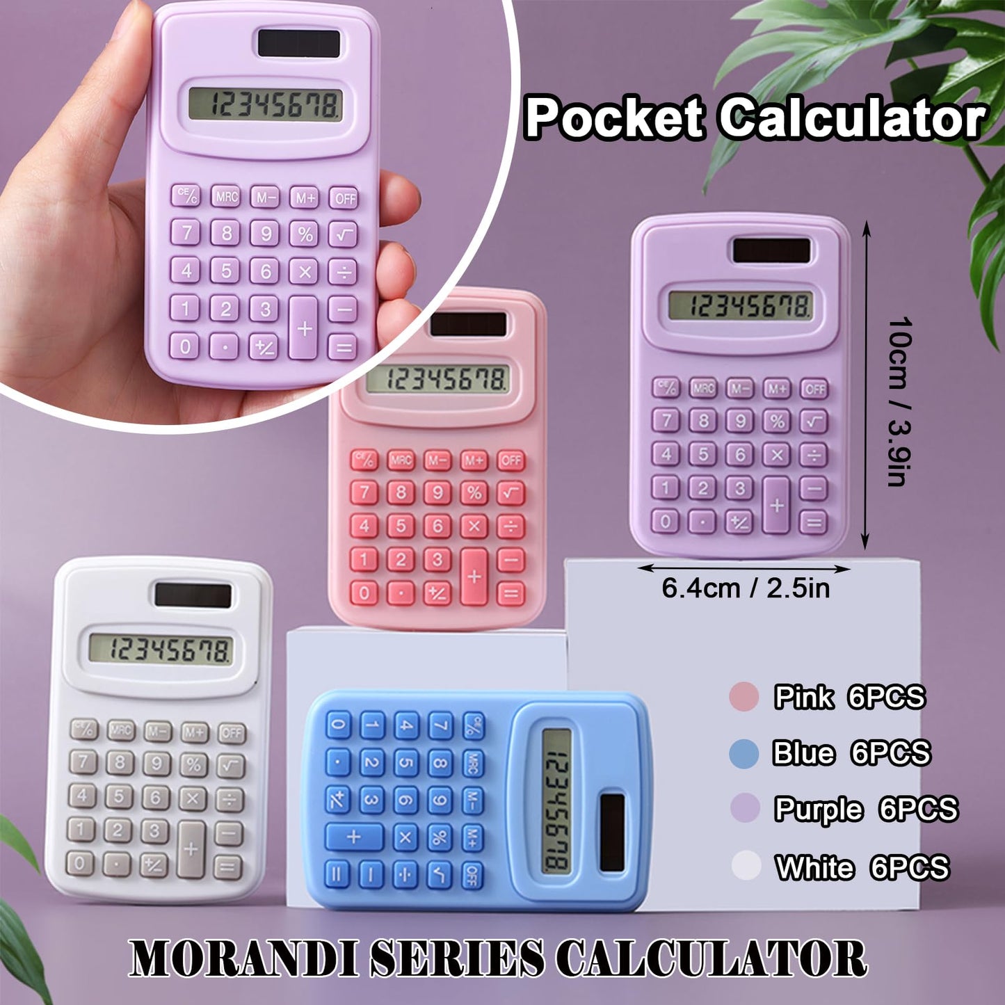 Mini Solar Pocket Calculator