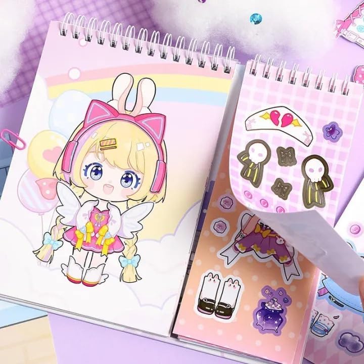 Doll dress-up sticker activity book
